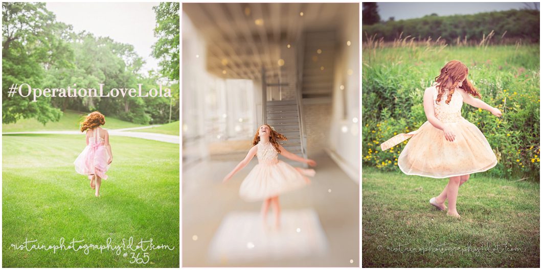 Young girl spins under twinkling lights for Beauty Revived by Ristaino Photography of Sarasota FL