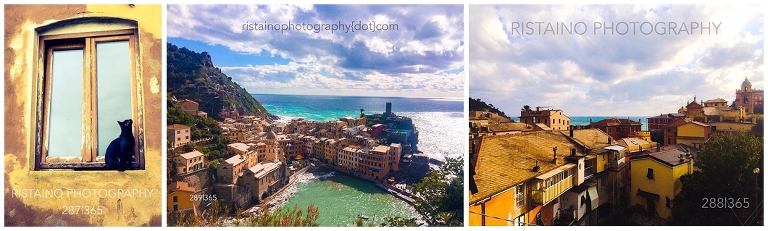 Aerial views of the Mediterranean sea in Italy's Cinque Terre. Taken by Ristaino Photography of Sarasota FL 