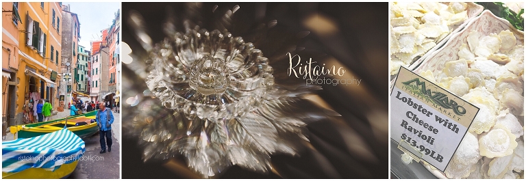 sparkling glass flower made from old crystal plates and candle holders