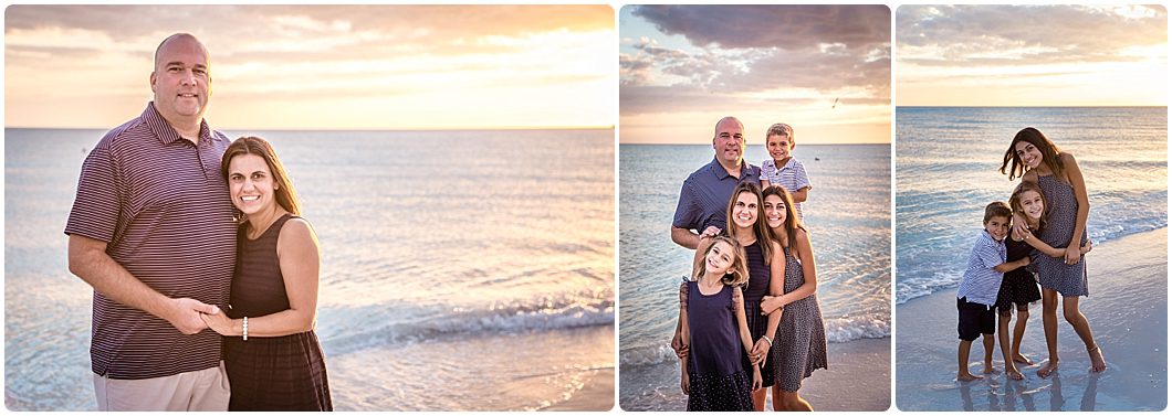Siesta Key beach portraits at sunset by Sarasota Family photographer Michaela Ristaino Photography www.ristainophotography.com