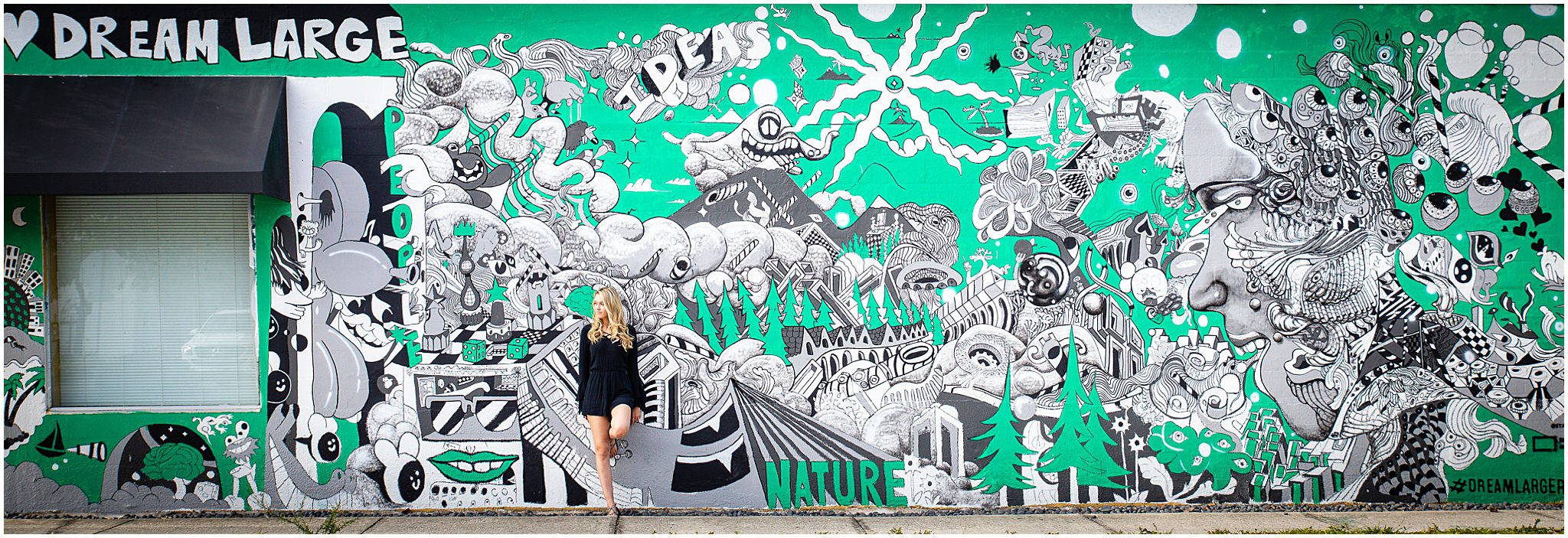 Sarasota senior girl in front of large mural in the Rosemary district-by-Michaela-Ristaino-Photography_0005.jpg