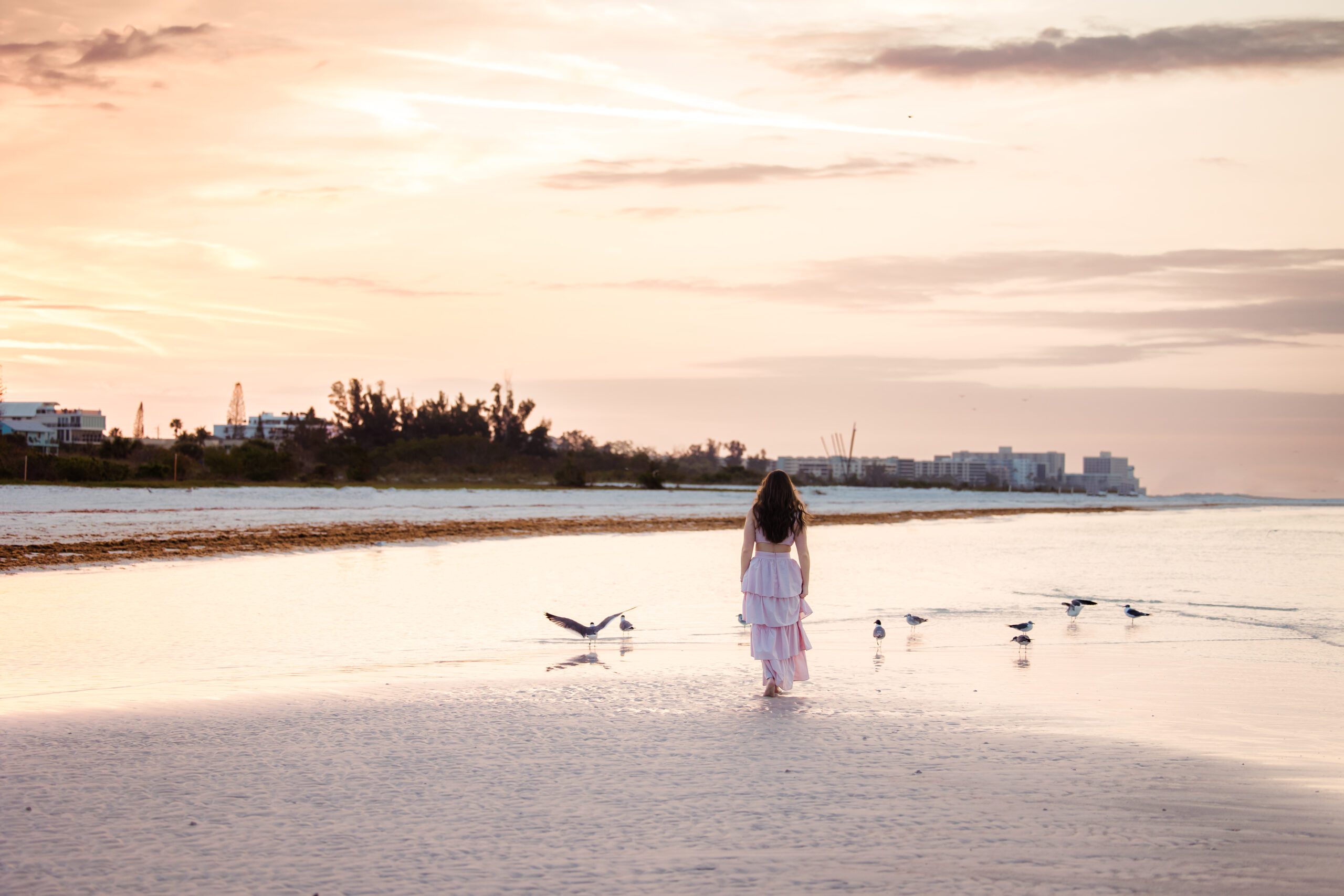 Senior portrait at Siesta Key by Ristaino Photography