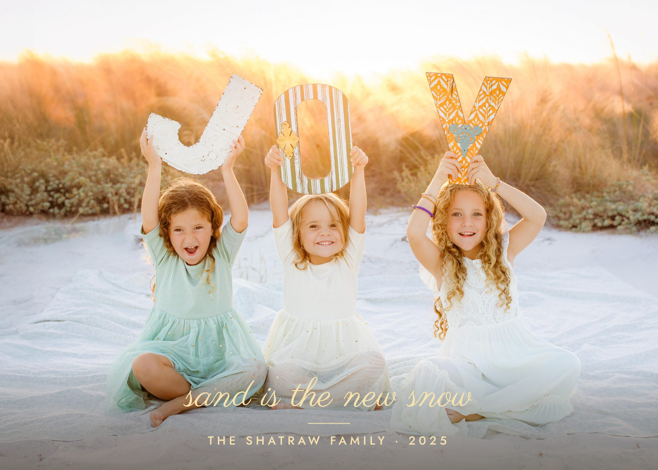 Custom holiday card front example